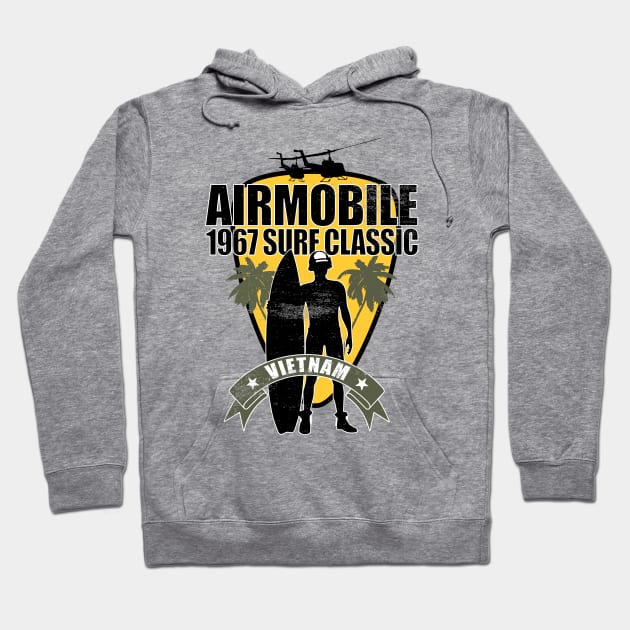 Airmobile1967 Surf Classic Vietnam (distressed) Hoodie by TCP